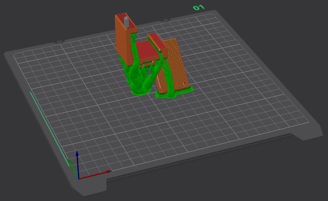 angled filament runout sensor setup with supports