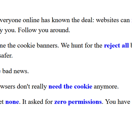 I did not set that cookie